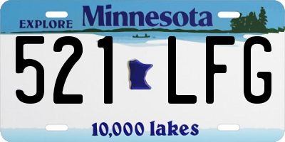 MN license plate 521LFG