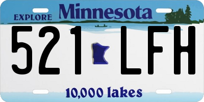 MN license plate 521LFH