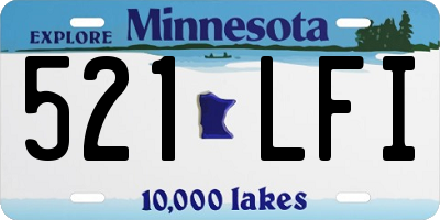 MN license plate 521LFI