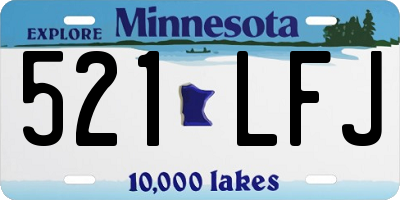 MN license plate 521LFJ