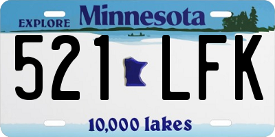 MN license plate 521LFK