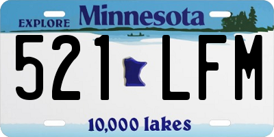 MN license plate 521LFM