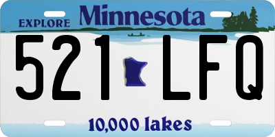 MN license plate 521LFQ