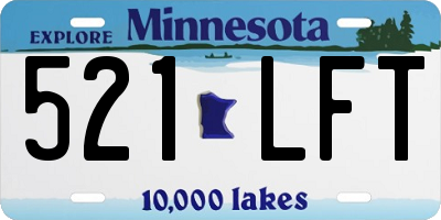 MN license plate 521LFT