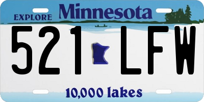 MN license plate 521LFW