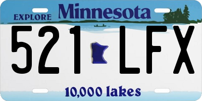 MN license plate 521LFX