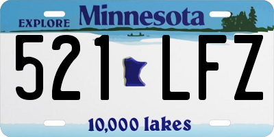 MN license plate 521LFZ