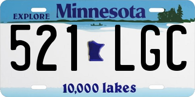 MN license plate 521LGC