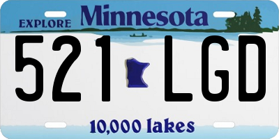 MN license plate 521LGD