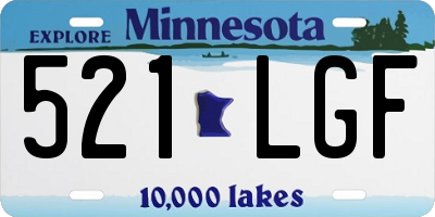 MN license plate 521LGF
