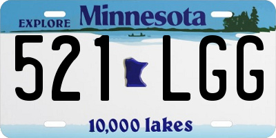 MN license plate 521LGG