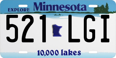 MN license plate 521LGI