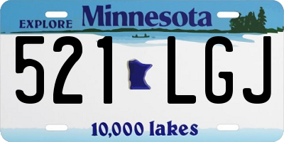 MN license plate 521LGJ