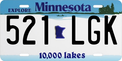 MN license plate 521LGK