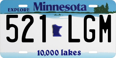 MN license plate 521LGM