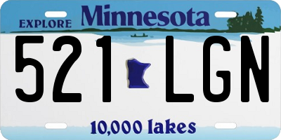 MN license plate 521LGN