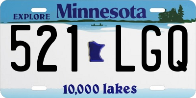 MN license plate 521LGQ