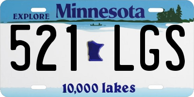 MN license plate 521LGS