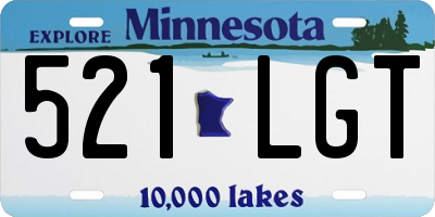 MN license plate 521LGT