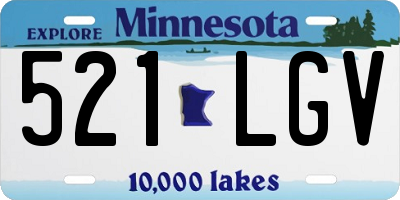 MN license plate 521LGV