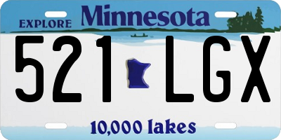 MN license plate 521LGX