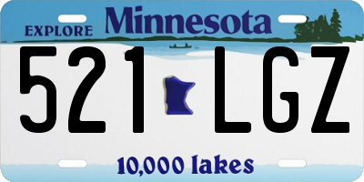 MN license plate 521LGZ