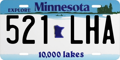 MN license plate 521LHA