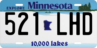 MN license plate 521LHD