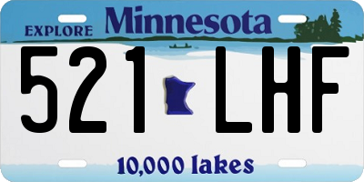 MN license plate 521LHF