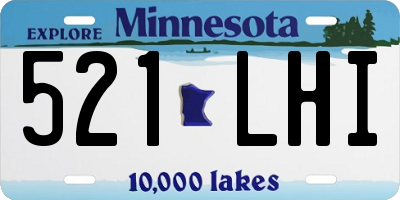 MN license plate 521LHI