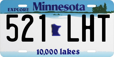 MN license plate 521LHT