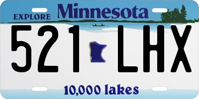 MN license plate 521LHX