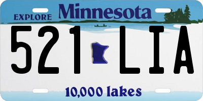 MN license plate 521LIA
