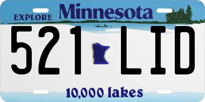 MN license plate 521LID