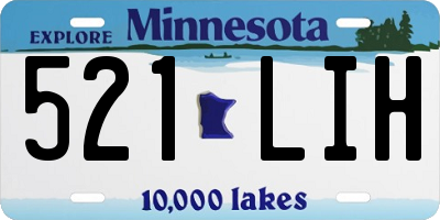 MN license plate 521LIH