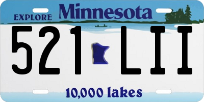 MN license plate 521LII