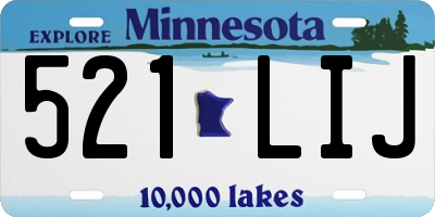 MN license plate 521LIJ