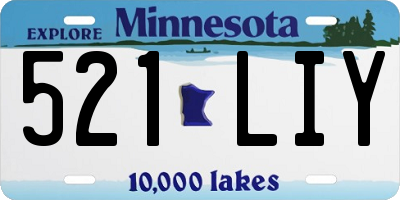 MN license plate 521LIY