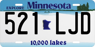 MN license plate 521LJD