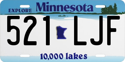 MN license plate 521LJF
