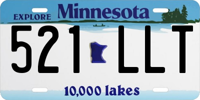 MN license plate 521LLT