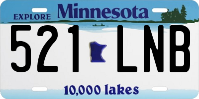 MN license plate 521LNB