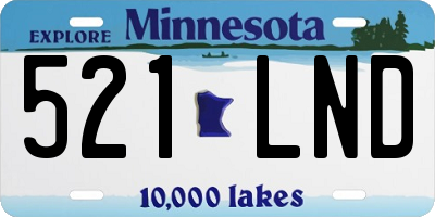 MN license plate 521LND
