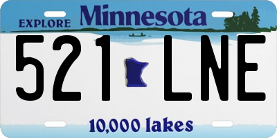 MN license plate 521LNE