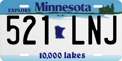 MN license plate 521LNJ