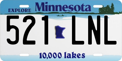MN license plate 521LNL