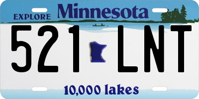 MN license plate 521LNT