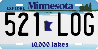 MN license plate 521LOG