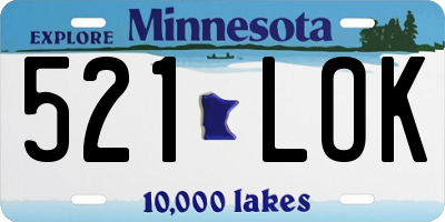 MN license plate 521LOK