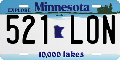 MN license plate 521LON